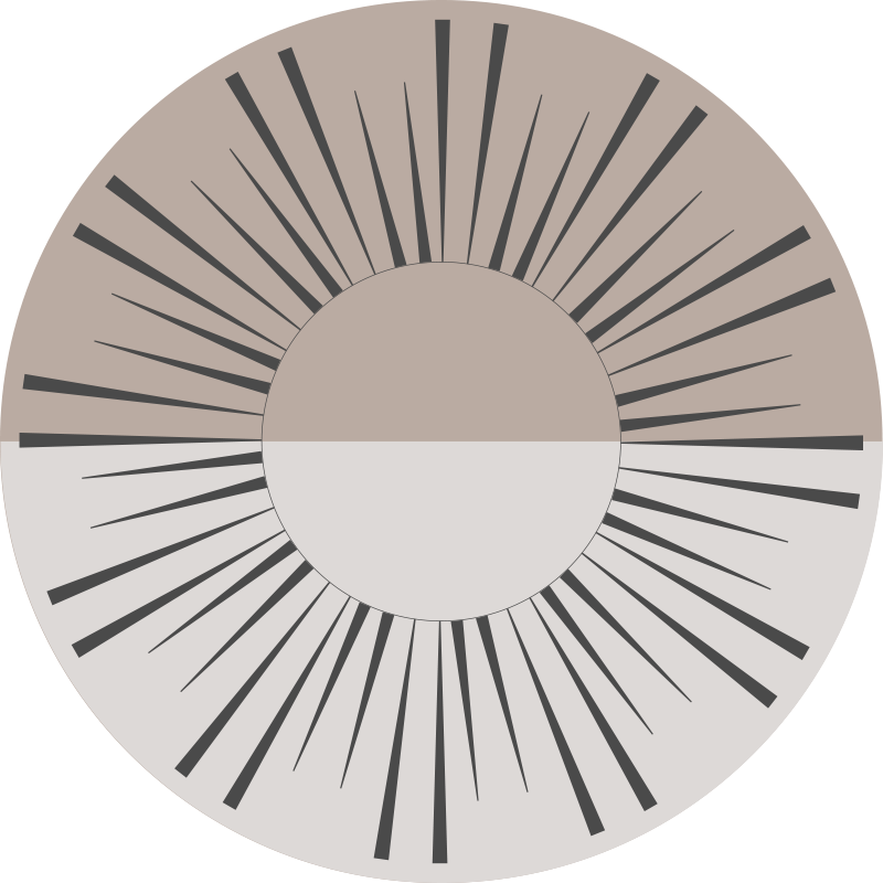 Sunburst Circular Design striped vinyl carpet - TenStickers