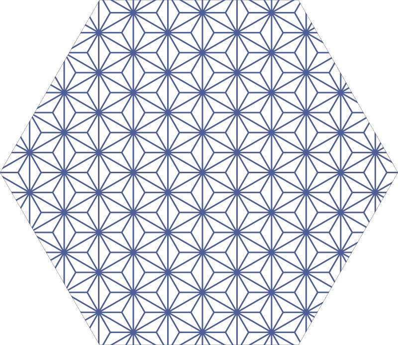 Geometric vinyl carpet with star patterns - TenStickers