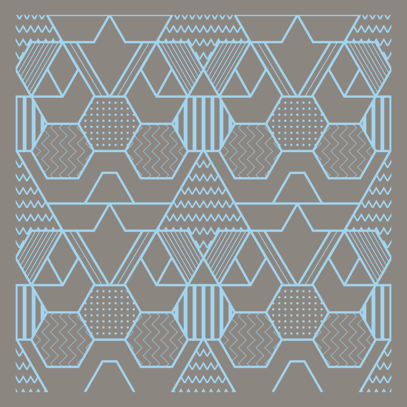 Geometric vinyl carpet with abstract shapes - TenStickers