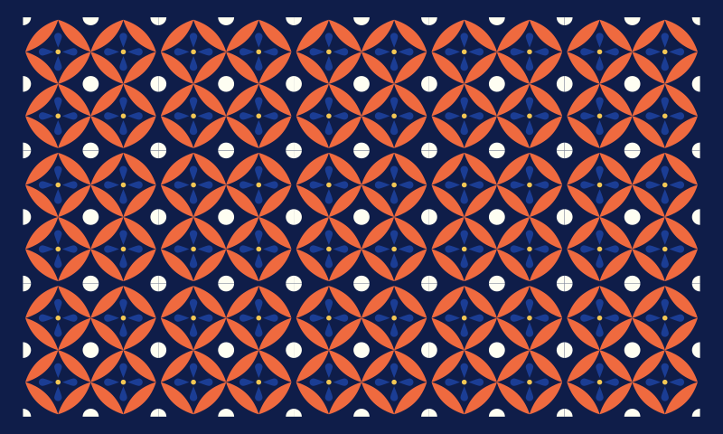 Geometric vinyl carpet with geometric pattern design - TenStickers