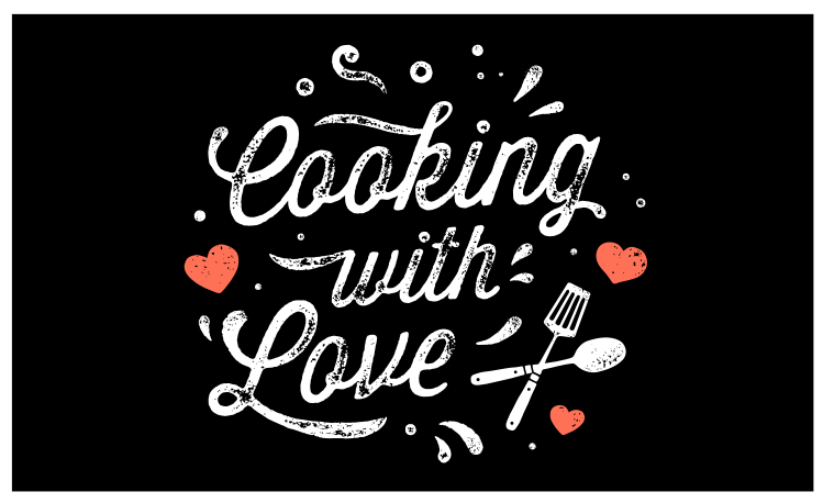 Cooking Love Affair custom vinyl carpet - TenStickers