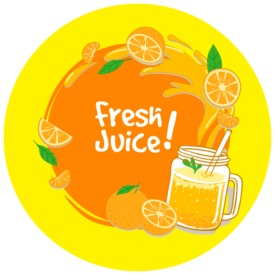 Fresh Juice Splash custom vinyl carpet - TenStickers