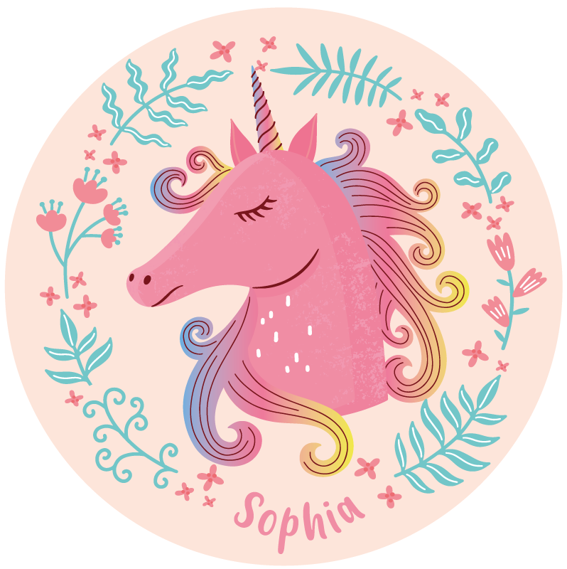Unicorn Fairytale custom vinyl carpet - TenStickers