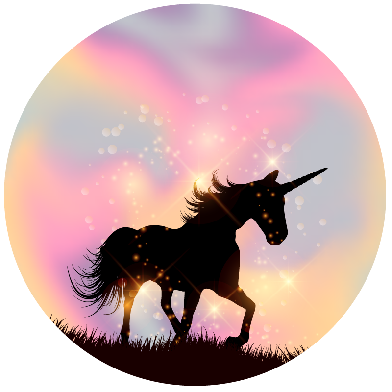 Galactic Unicorn animal vinyl carpet - TenStickers