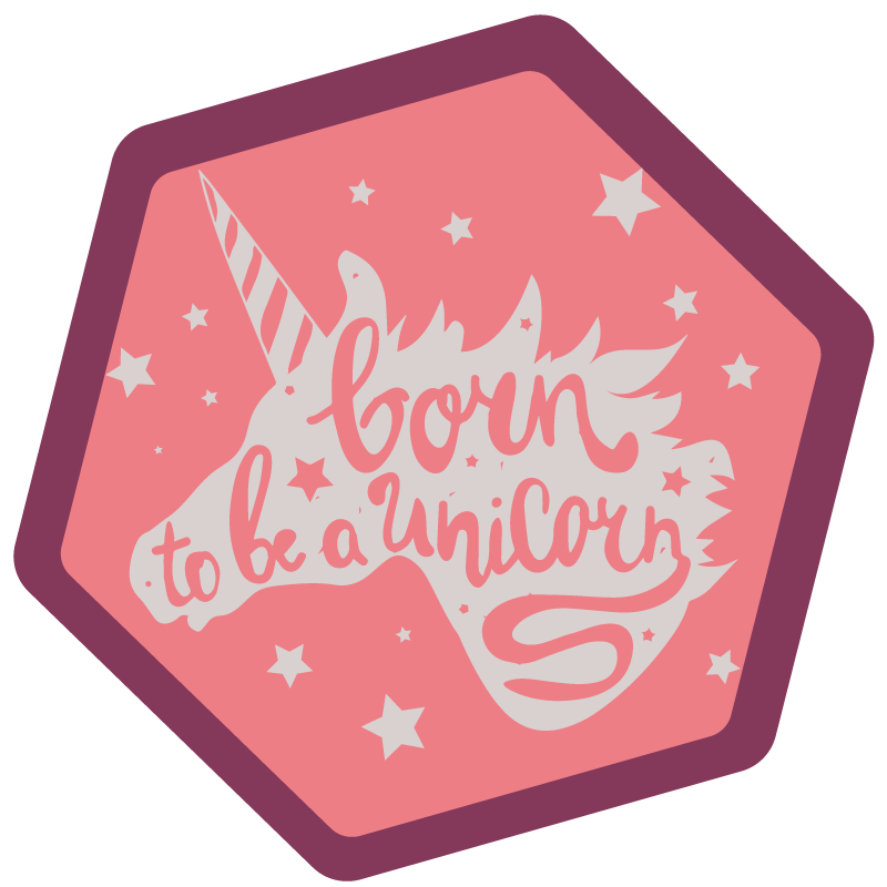 Born Unicorn nursery vinyl carpet - TenStickers