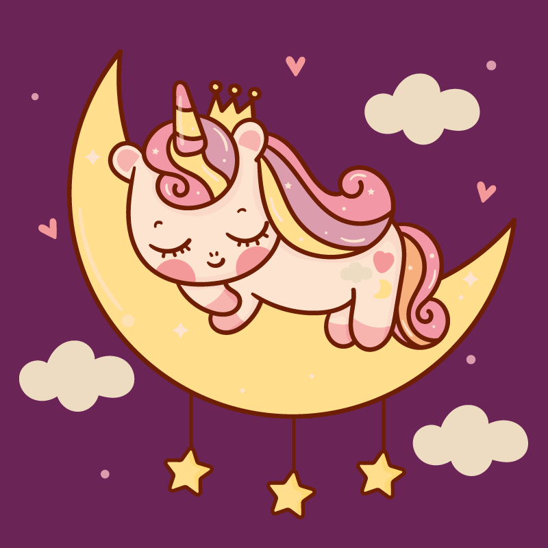 Sleeping Unicorn kids vinyl carpet - TenStickers