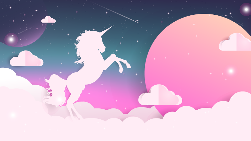 Magical Unicorn kids vinyl carpet - TenStickers