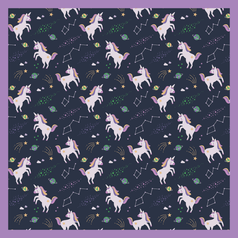 Unicorn Fantasy Playtime kids vinyl carpet - TenStickers