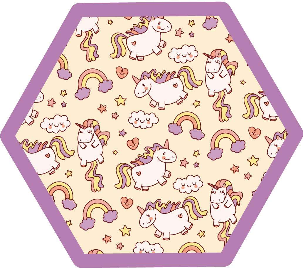 Unicorn Fantasy Playground kids vinyl carpet - TenStickers