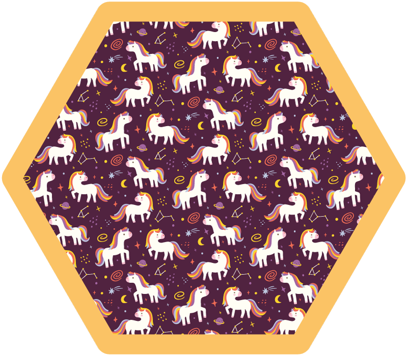 Unicorn Playzone kids vinyl carpet - TenStickers