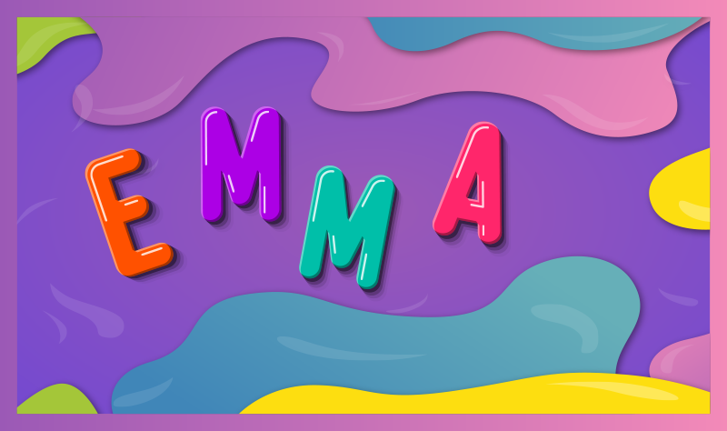 Personalized Name custom vinyl carpet - TenStickers