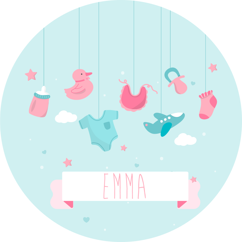 Personalized nursery vinyl carpet - TenStickers