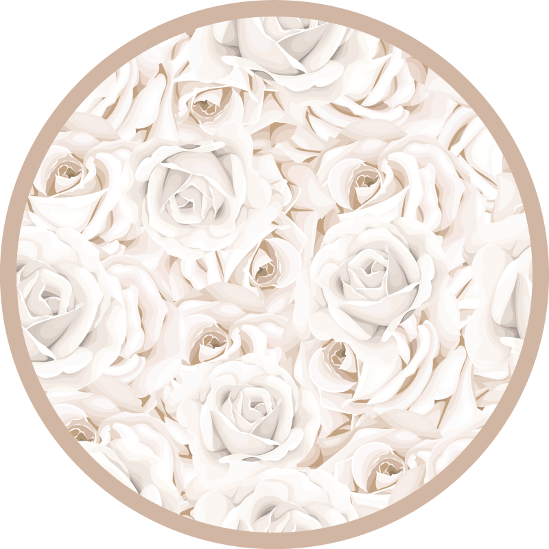 Elegant Rose Pattern floral vinyl carpet - TenStickers