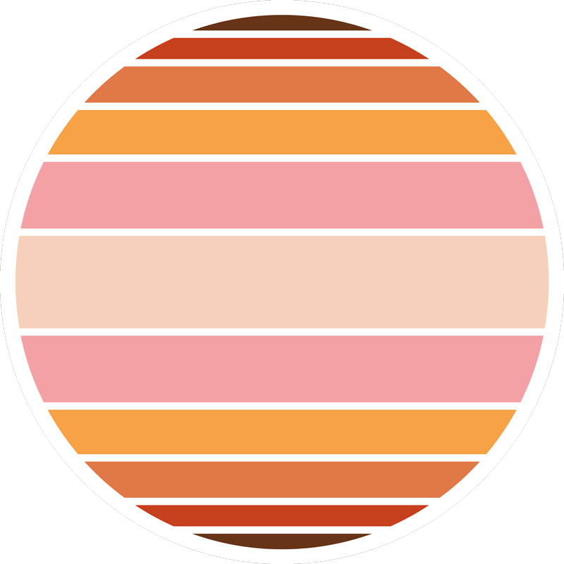 Striped vinyl carpet striped oval design - TenStickers