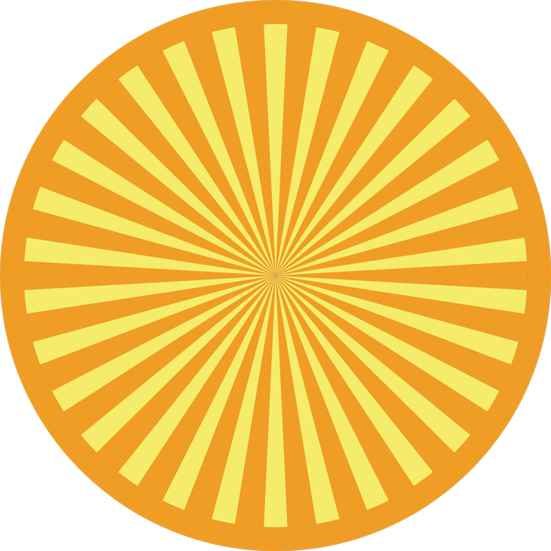 Sunburst Circular Array striped vinyl carpet - TenStickers