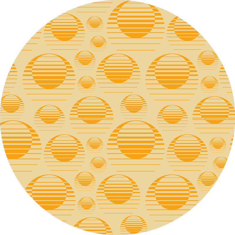 Circular Pattern dining room vinyl carpet - TenStickers