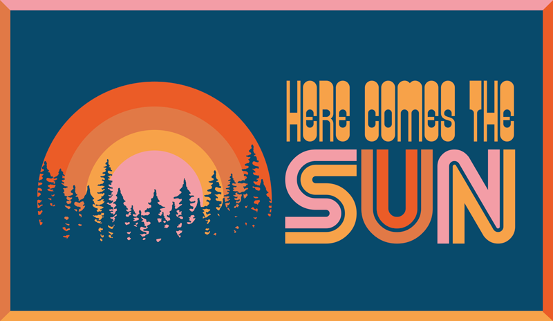 Sunrise Silhouette Scene custom vinyl carpet - TenStickers