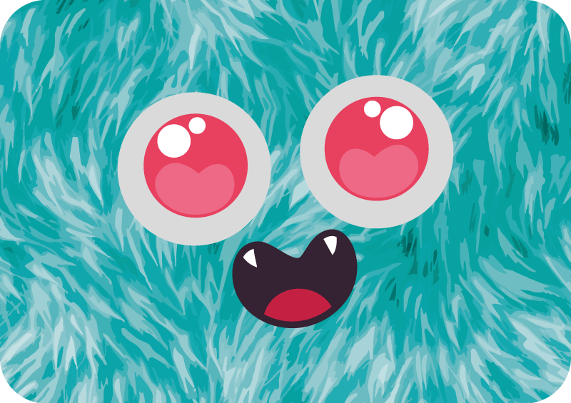 Monster Face kids vinyl carpet - TenStickers