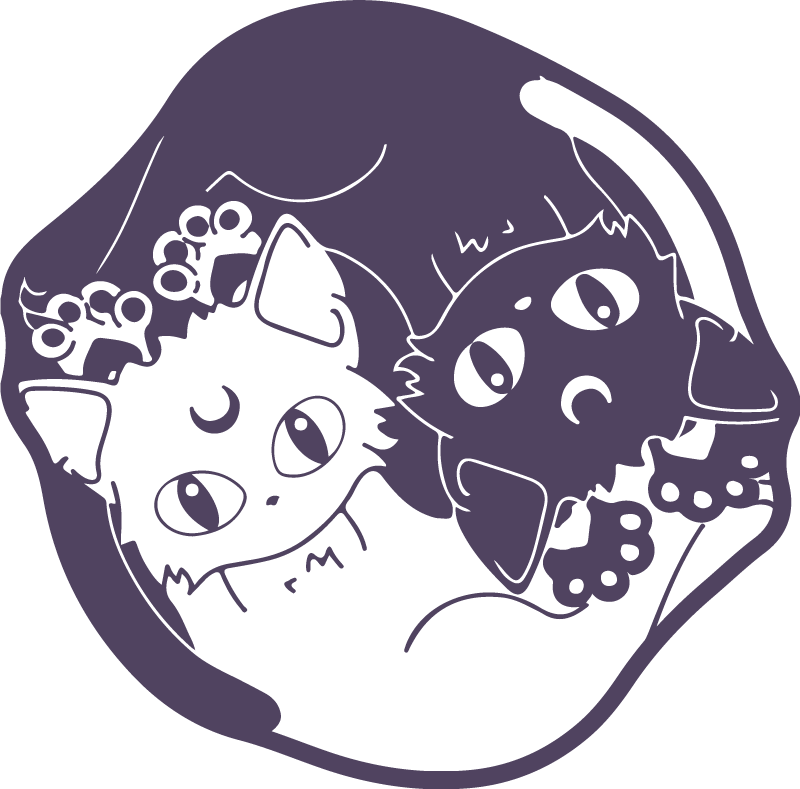 Playful Cat Duo kids vinyl carpet - TenStickers