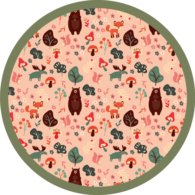 Woodland Creatures kids vinyl carpet - TenStickers