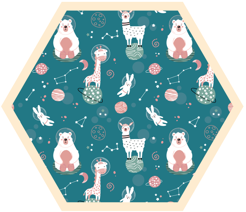 Whimsical Nursery Imagery kids vinyl carpet - TenStickers