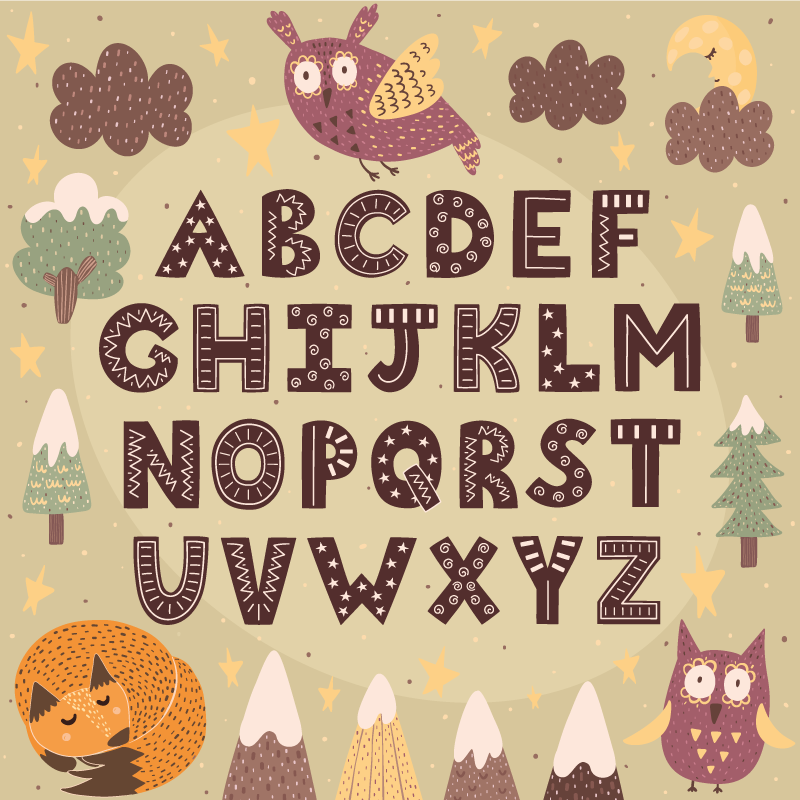 Alphabet vinyl carpet for kids' rooms - TenStickers