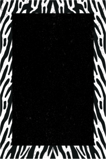 Zebra black runner animal print rug - TenStickers