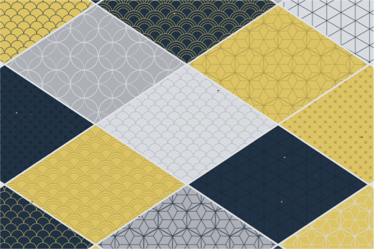 Geometric vinyl carpet geometric mosaic blend - TenStickers