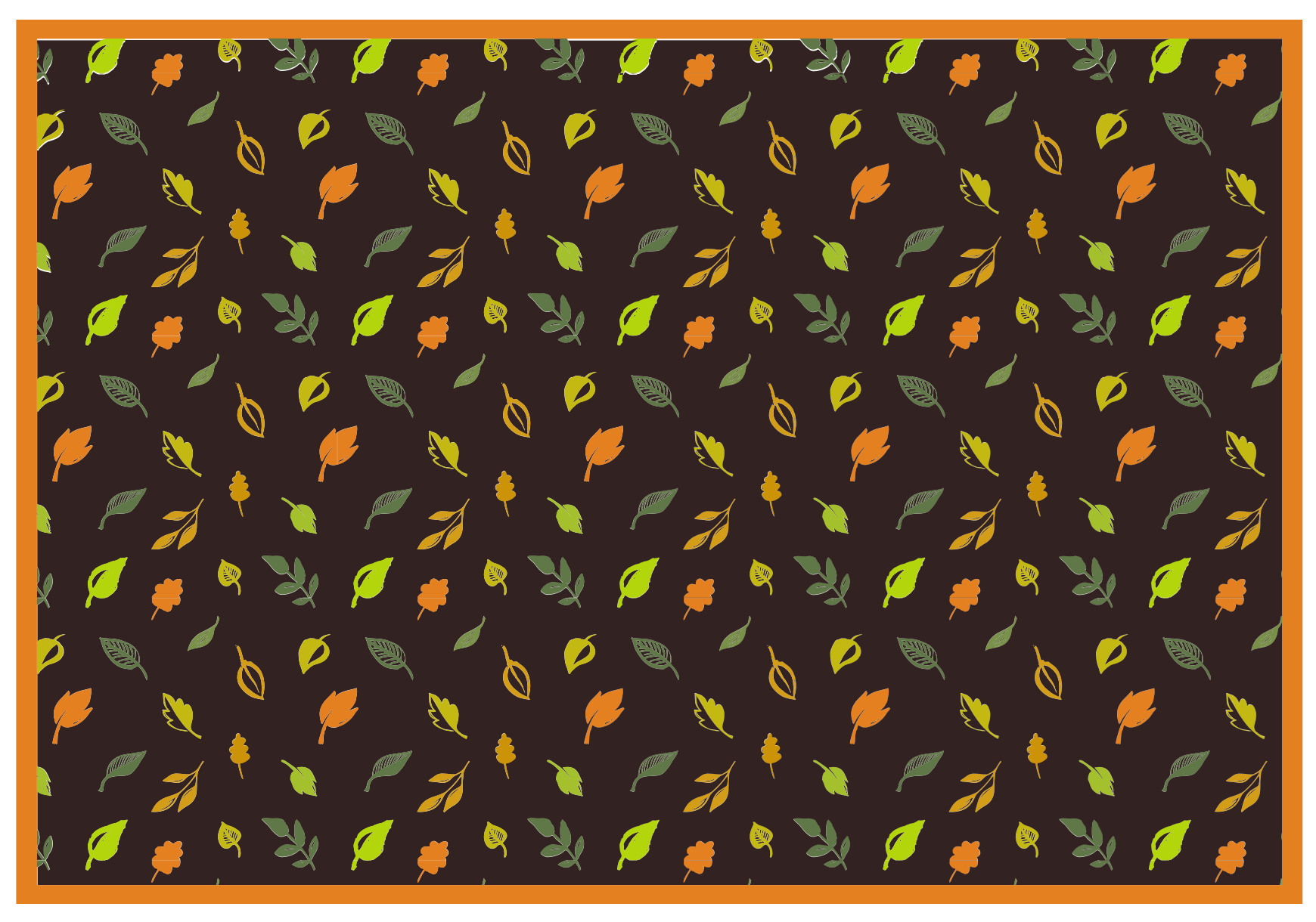 Autumnal Leaves Pattern floral vinyl carpet - TenStickers
