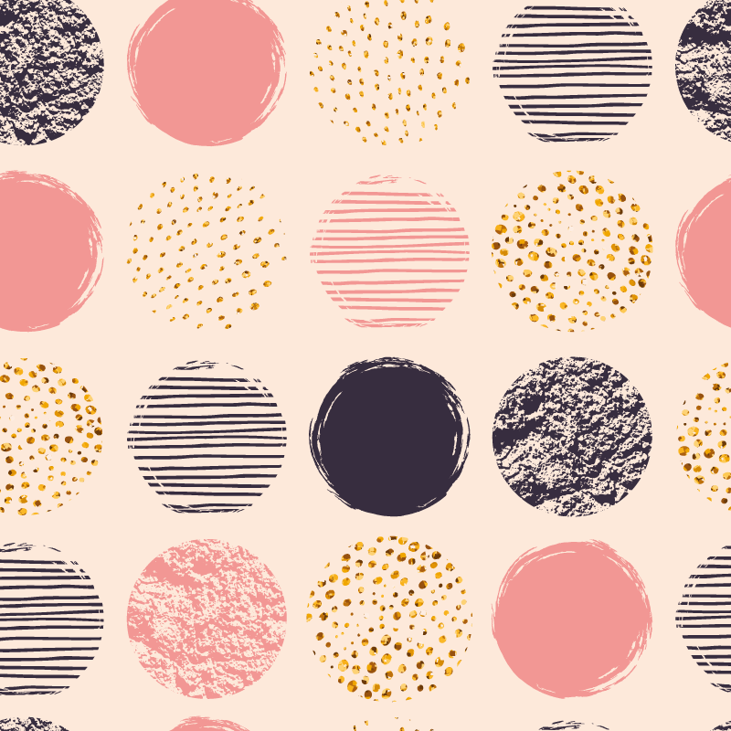 Polka Dots Ensemble geometric vinyl carpet - TenStickers