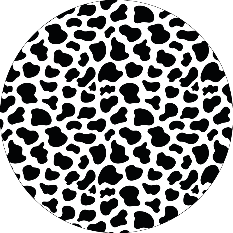 Cowhide Circular Pattern animal print vinyl carpet - TenStickers