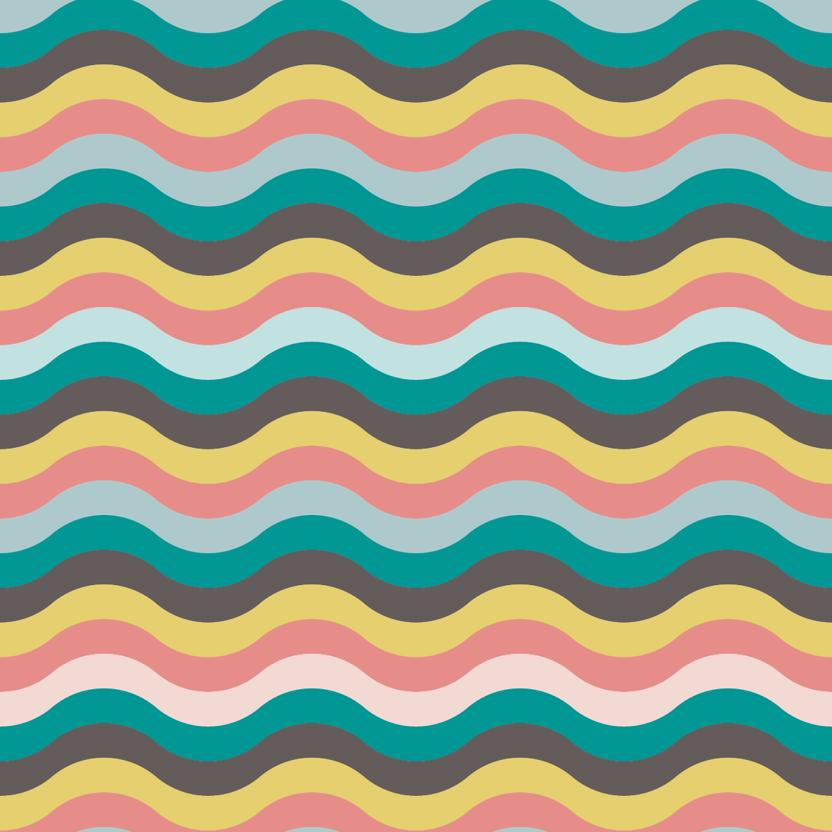 Striped vinyl carpet wavy striped pattern - TenStickers