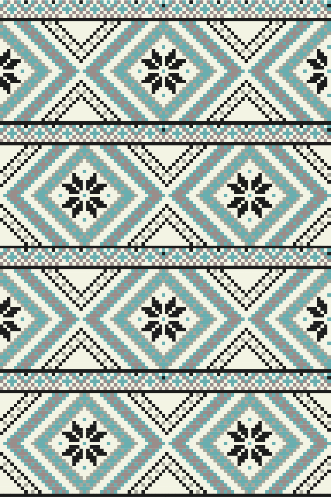 Geometric vinyl carpet geometric tribal design - TenStickers