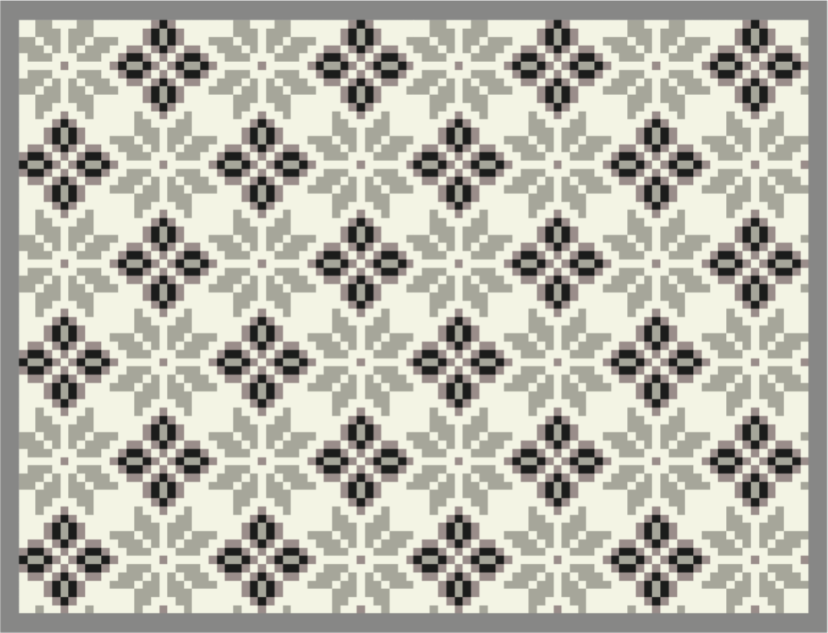 Tile vinyl carpet monochrome tile design - TenStickers
