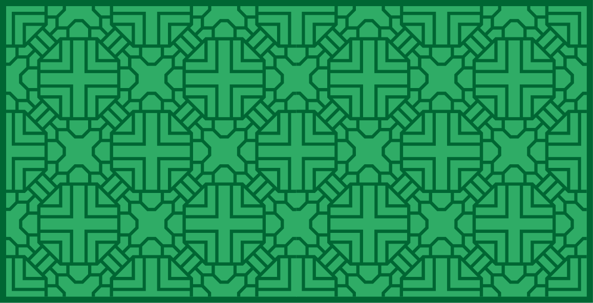 Geometric vinyl carpet in green geometric pattern - TenStickers