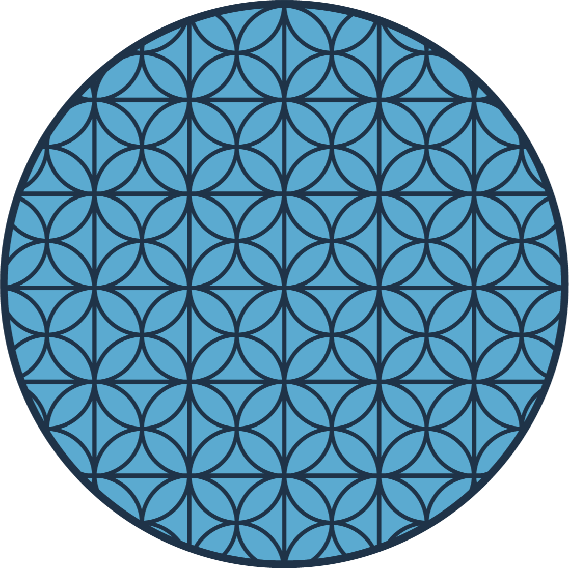 Geometric vinyl carpet circular design - TenStickers