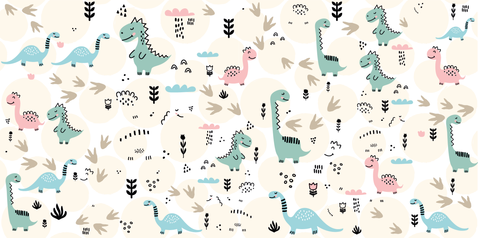 Dinosaur Playland nursery vinyl carpet - TenStickers