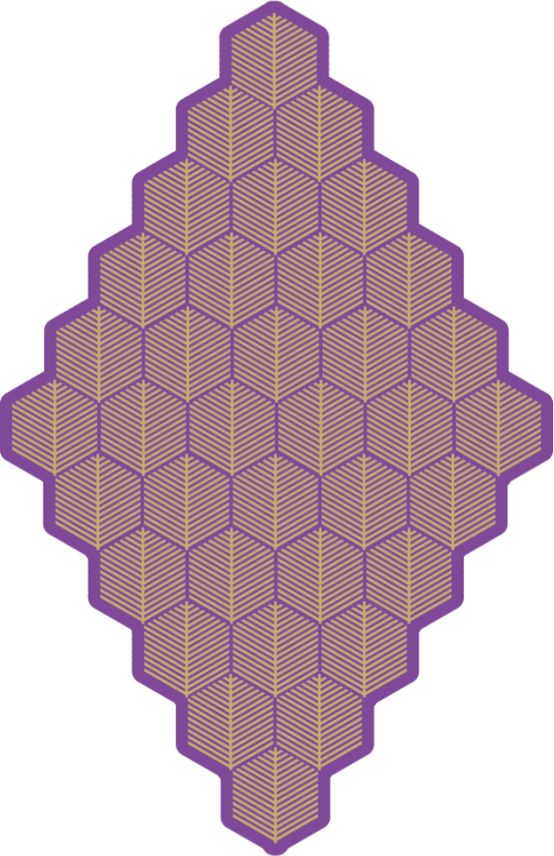 Abstract Purple Hexagons geometric vinyl carpet - TenStickers