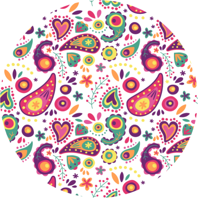 Colorful Paisley Pattern floral vinyl carpet - TenStickers