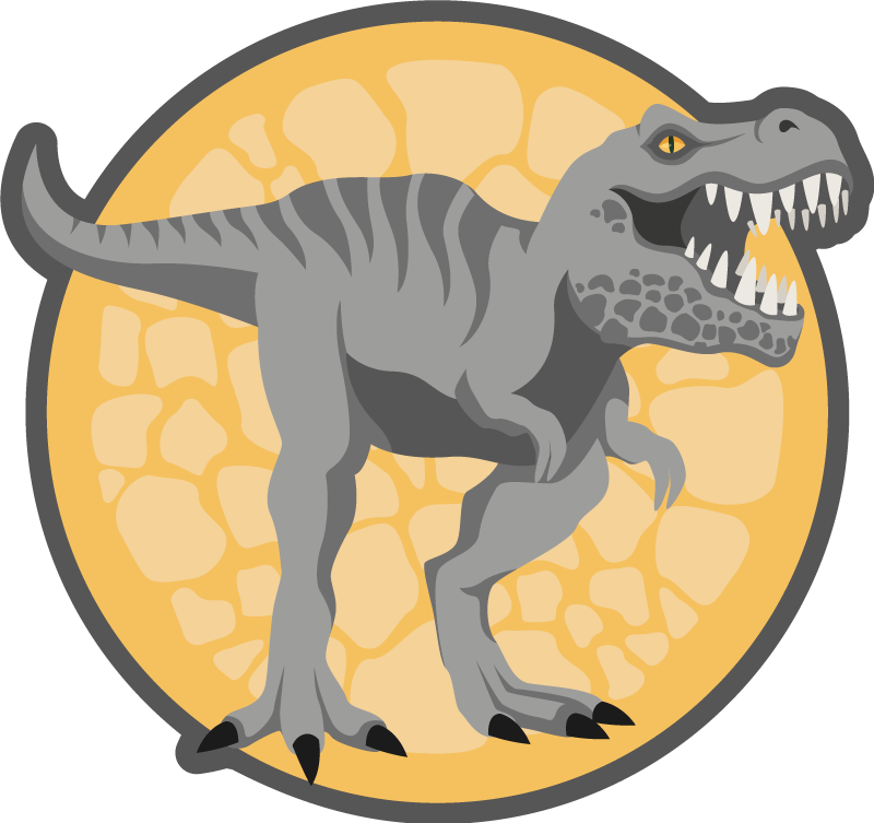 Dinosaur Circular Design kids vinyl carpet - TenStickers