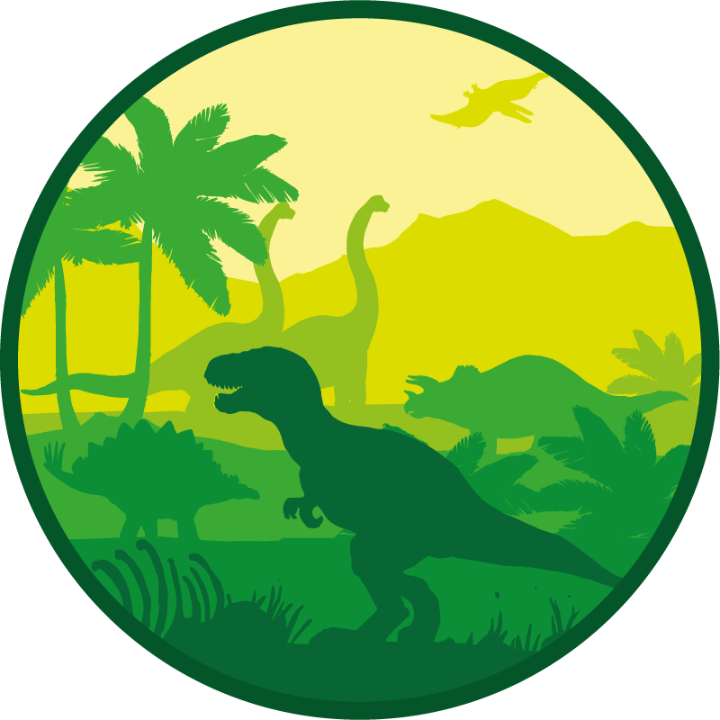 Dinosaur Adventure Scene nursery vinyl carpet - TenStickers