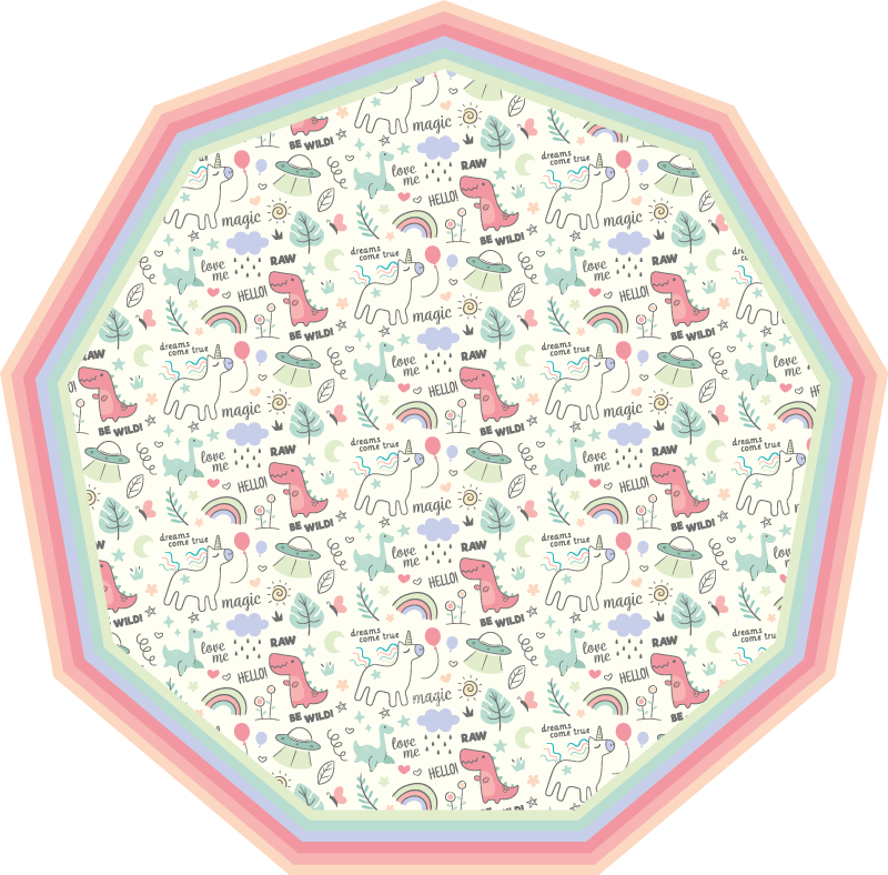 Playful Alphabet Motif kids vinyl carpet - TenStickers