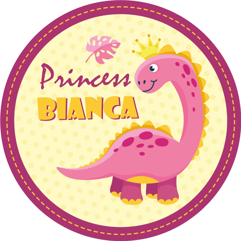 Princess Dinosaur nursery vinyl carpet - TenStickers