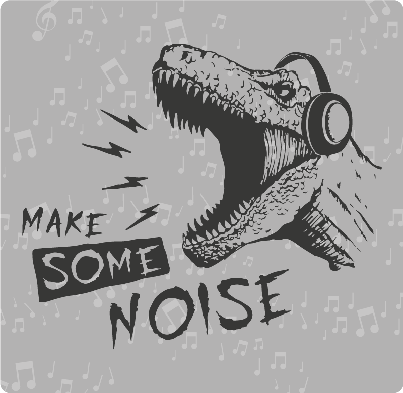 Dynamic Dinosaur Sound kids vinyl carpet - TenStickers