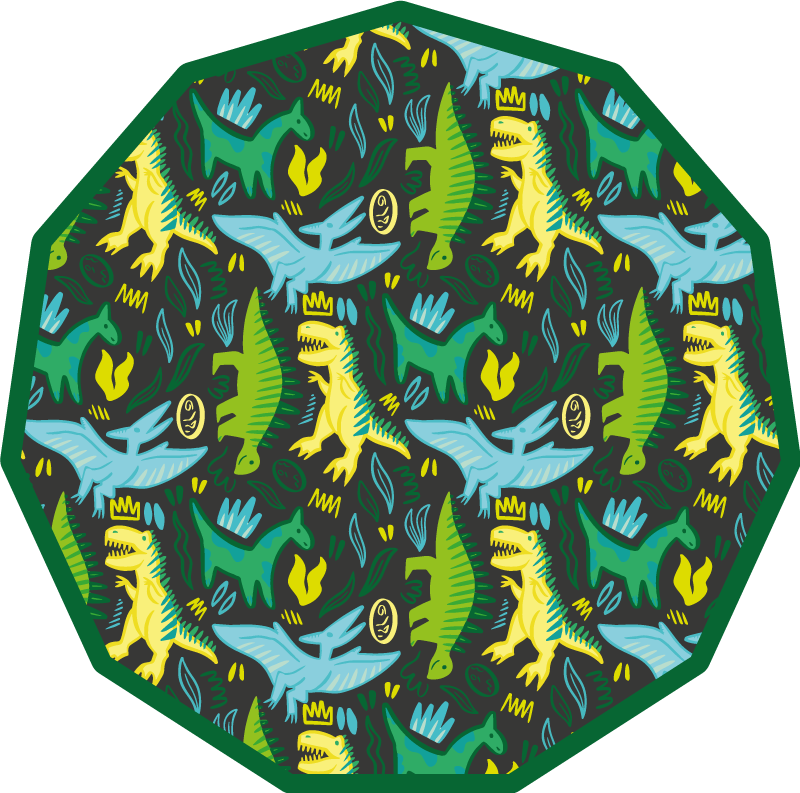 Dinosaur Footprints kids vinyl carpet - TenStickers