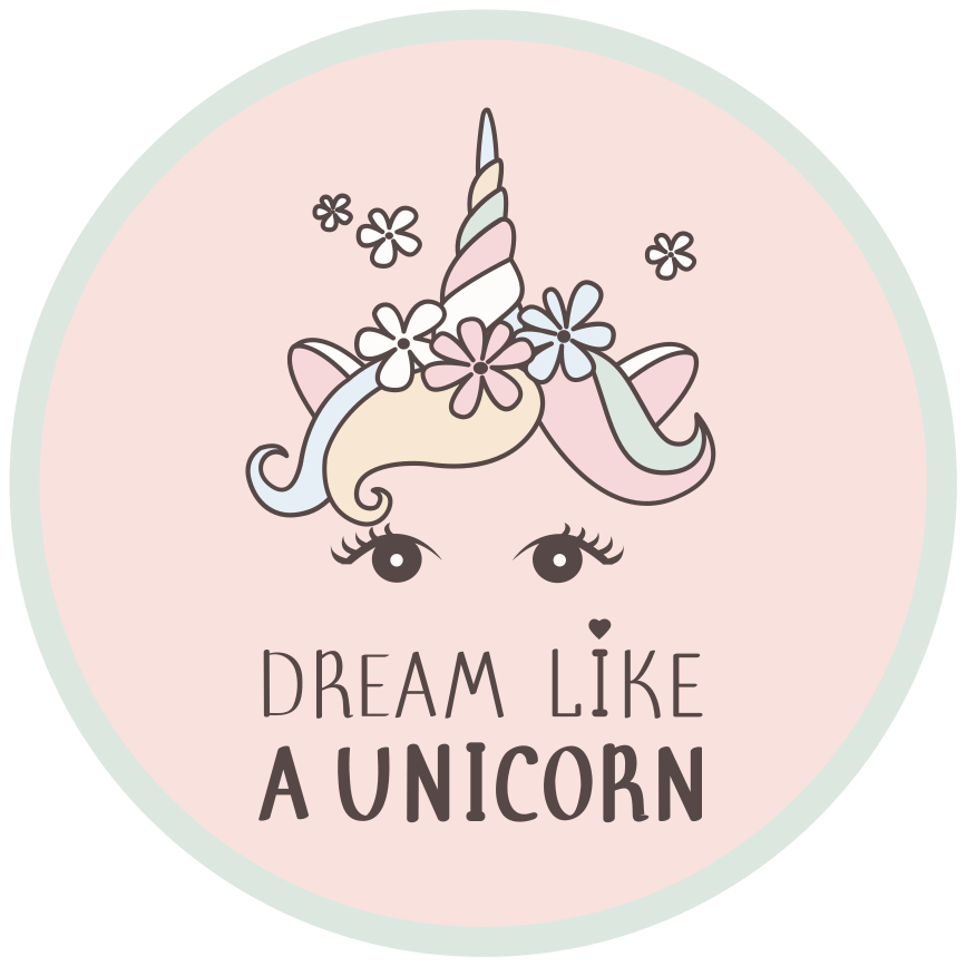 Unicorn Dreamlike Expression nursery vinyl carpet - TenStickers