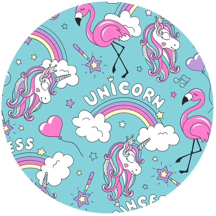 Unicorn Fantasy Circle kids vinyl carpet - TenStickers