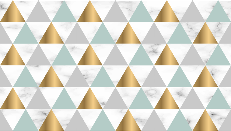 Geometric triad geometric vinyl carpet - TenStickers