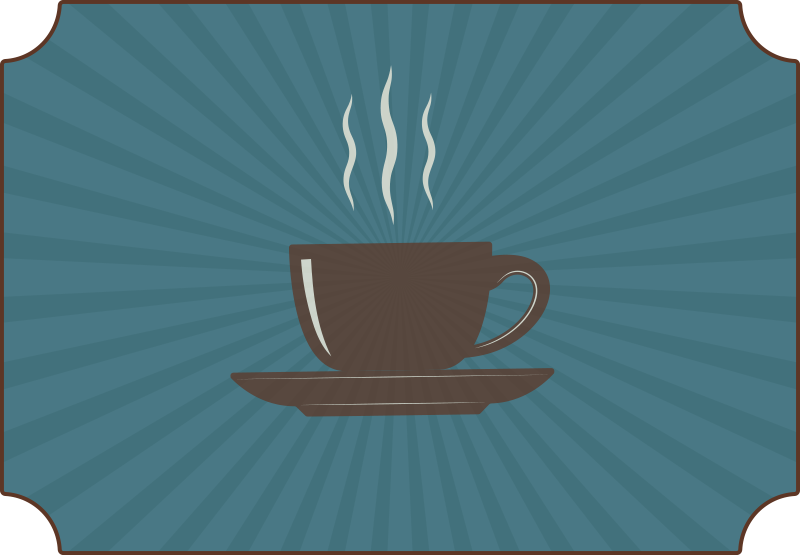 Steaming Coffee custom vinyl carpet - TenStickers