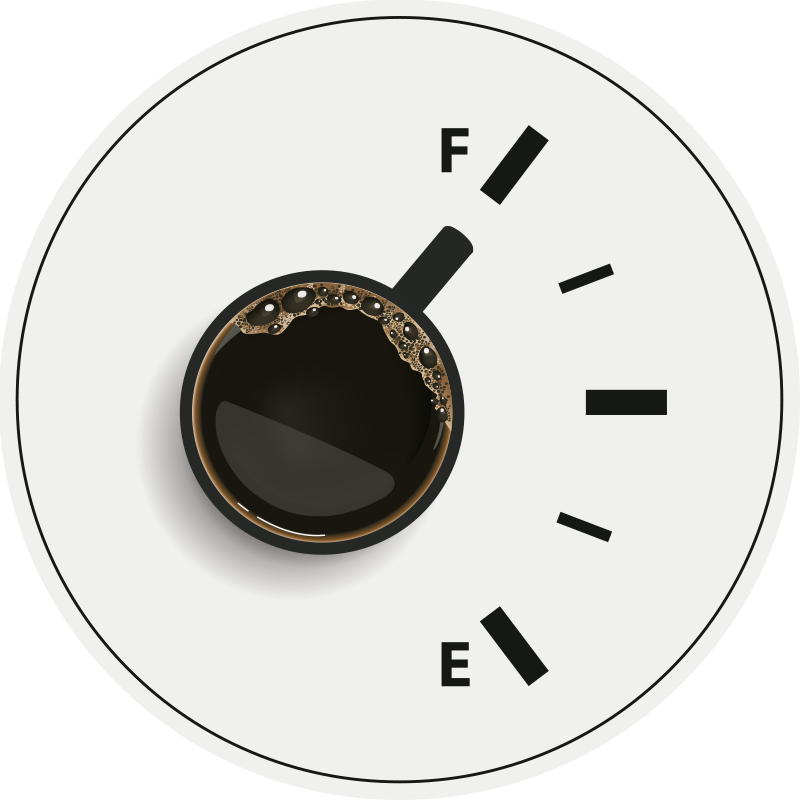 Coffee Time Indicator mosaic vinyl carpet - TenStickers